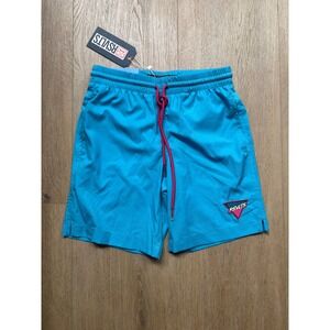 RSVLTS Kids Swim Trunks Bright Blue Pink Drawstring Youth Shorts NWT